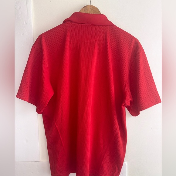 The North Face Mens Vapor Wick Red Short Sleeve Tennis Tail Polo Shirt Size L - Picture 6 of 9